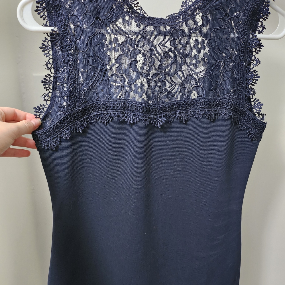 H&M Navy Lace Blouse